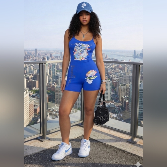 Ed Hardy Pants - New Ed Hardy Graphic Romper